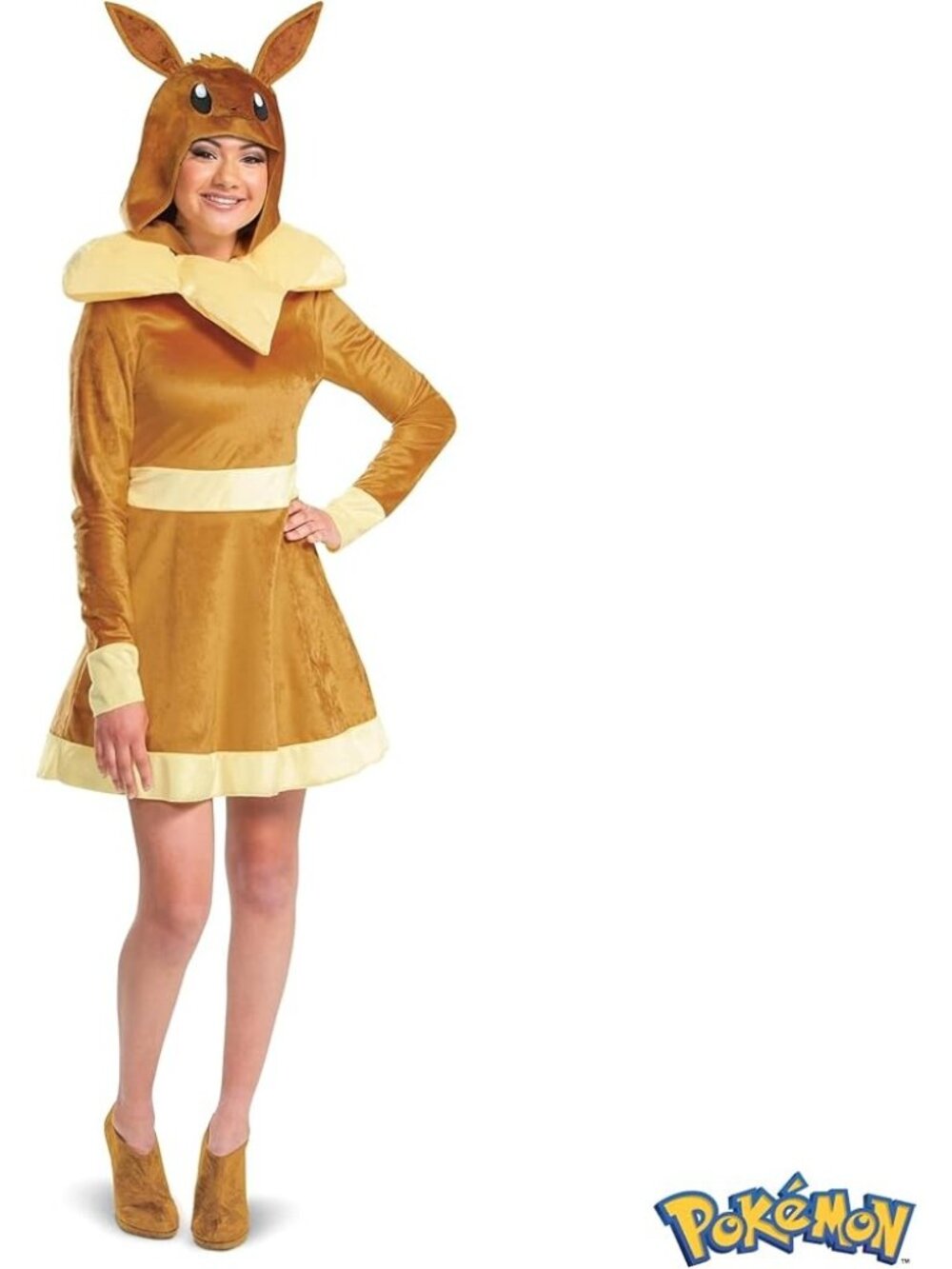 Pokémon Eevee Costume Dress – Women's Size L 12–14